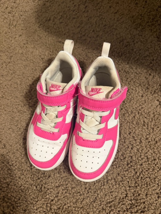 Nike Other - Nike Kids White and Hot Pink Velcro Sneakers